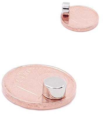 Brudazon | 25 Mini Scheiben-Magnete 5x3mm | N52 stärkste Stufe - Neodym-Magnete ultrastark | Power-Magnet für Modellbau, Foto, Whiteboard, Pinnwand, Kühlschrank, Basteln | Magnetscheibe extra stark
