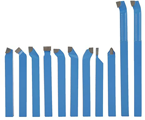 Cocoarm Drehmeissel Set Drehstahl Satz 11 Stücke Drehmaschine Werkzeuge Hartmetall Drehen Werkzeug Set (10 × 10 mm)
