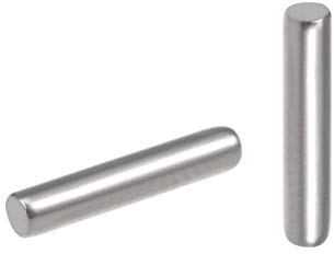 sourcing map 50 Stücke 1,5 mm x 8 mm Passstift 304 Edelstahl Regalstifte Stützregale Silberton