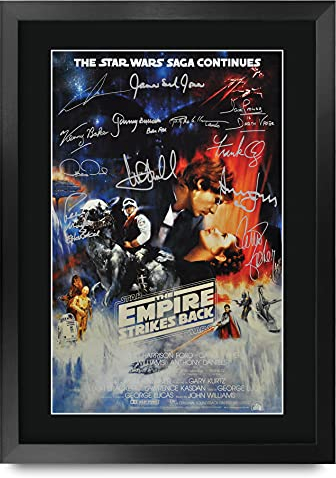 HWC Trading Star Wars The Empire Strikes Back A3 Incorniciato Firmato Regalo Visualizzazione Delle Foto Print Immagine Autografo Stampato Per Gli Appassionati Di Cinema