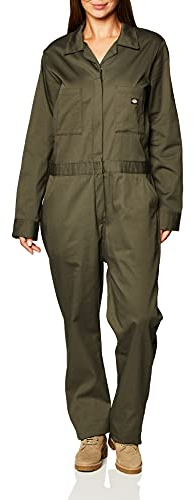 CHEROKEE Damen Overhemd met lange mouwen van katoenen keperstof Arbeitsoverall, moos, XS EU