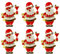 Xmas Serviettenringe 6er Set, Weihnachtsmann Serviettenring für Hochzeit, Erntedankfest, Familientreffen, Geburtstag und Dinnerparty (Weihnachtsmann)