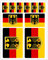 Generisch 10 Stück Flaggen Aufkleber Deutschland Bundesadler Set | Sticker Germany Adler BRD Autoaufkleber