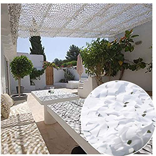 Jolan Filet De Camouflage Crème Solaire, Chasse Au Filet De Camouflage, Décoration Militaire, Filet D'ombrage 2M 3M 4M 5M 8M 10M, Différentes Tailles, Blanc,3x6m(9.8 * 19.7ft)