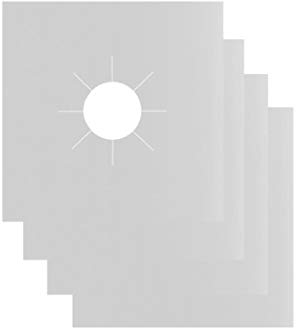Gas Hob Protector Teflon Sheet Pack of 6, Hob Stove-top Burner Shields, Universal Heavy Duty Oven Liner, Non-Stick Foil, Silver by Kitchen Gadgets and Accessories