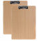 2 Pièces En Bois Porte-bloc A3 portrait avec Pince, très épais 4mm, Clip Planches pour Papier d'écriture Memo des Dossiers, Planchettes à Pince Idéal pour le Travail Quotidien, Lot de 2, TKD8009-A3-2X