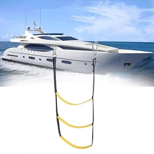 Tragbare Einstiegsleiter für Boote, Schlauchbootleiter, Assist Boarding-Badeleiter Abnehmbare Strickleiter für Schlauchboote, Yachten, Kajaks, Kanus