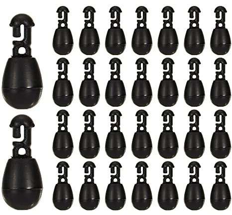 Seloobant 30 Pack Quick Change Bead Fishing Snaps Kit Fishing Connector Swivel Connector Clip for Hook links Fishing Line