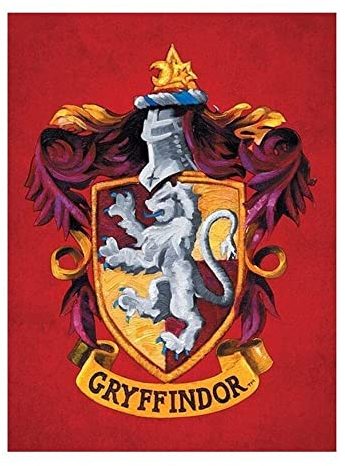 Harry Potter Gryffindor Kunstdruck auf Leinwand, 60 x 80 cm, Rot