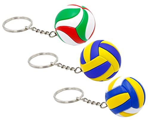 Gatuida 3Pcs Volleyball Schlüsselanhänger Leder Volleyball Schlüsselanhänger Sportball Schlüsselanhänger Volleyballspieler Geschenk Volleyball Fans Schmuck Handtasche Handtaschenanhänger
