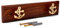 NKlaus Maritim Hakenleiste Anker 2-fach mit Messing auf Holz 30x7x4cm Kleiderhaken 11615