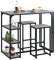 SoBuy Set de Mesa Alta de Bar y 2 Taburetes Juego de Barra Mesa Alta para Cocina, Comedor y Sala de Estar Gris y Negro OGT43-HG ES