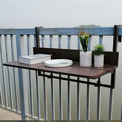KANBUN Wandtisch, klappbarer Drop-Leaf-Tisch, Verstellbarer Balkon-Hängetisch, klappbarer Schreibtisch, Aufbewahrung, klappbarer Blumenständer, Wandtisch (60 x 37 cm), klappbarer Schreibtisch.
