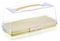 Bread Box With Clear Lid and Handle - Plastic Keeper for Loaf Cake, Banana, Pumpkin Bread, Pastry - Rectangular Container for Carrying and Storing (Brown, BPA-Free)