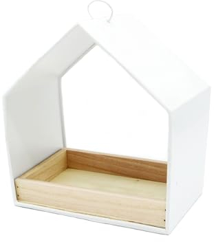 UNUS Garden Vogelfutterhaus Zink zum Aufhängen, Vogelhaus mit herausnehmbarer Futterschale, Futterhaus für den Garten