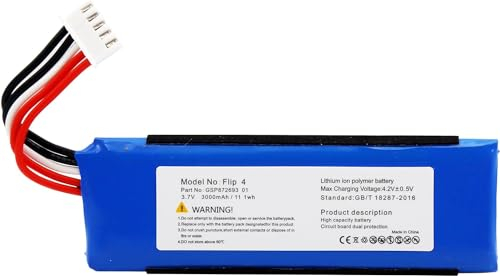 Fayerkar Batteria 3000 mAh 11.1wh per JBL Flip 4, Flip 4 Special Edition, GSP872693 01, FJB-4