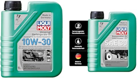 LIQUI MOLY Universal Gartengeräte-Öl 10W-30 & Rasenmäher-Öl SAE 30 | 1 L | Mineralisches Motoröl | Art.-Nr.: 1273 & 1264