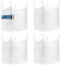 BIBODU Big Bag (4 UNITÉS) de 1000kg | Sac a Gravats 90x90x90 cm | Big Bag Jardin Résistant et Réutilisable | Big Bag Gravat parfait pour Chantiers, Jardin, Sable, Déchets et le Bois
