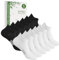 Blu Ninfee Bambus Sneaker Socken Damen 39-42, Sneakersocken Atmungsaktive Sportsocken, Laufsocken, Geschenke für Frauen, Kurze Damensocken Sommer, 6Paar, Weiß Schwarz