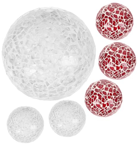TOPPERFUN 6stücke Dekorative Mosaik Glasbälle Für Tischdekoration Hochzeit Wohnkultur Centerpiece Kugeln Für Esstisch Foto-Requisiten