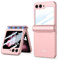 COQUE Custodia Galaxy Z Flip 6,Pellicola Protettiva Guscio Integrato Guscio Pieghevole All-Inclusive,Cover Telefono Pieghevole per Samsung Galaxy Z Flip 6 5G-Rosa