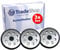 Trade-Shop Lot de 3 plateaux de ponçage 125 mm avec dos en métal compatibles avec Makita BO5010/K BO5011 BO5012 BO5020 BO5021/K BO5030/K BO5031/K BO5040