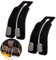 Premium Leather Car Headrest Hooks - Multifunctional Handbag and Car Bag Hooks for Back Seat Organization (Black)