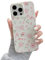 QLTYPRI for iPhone 15 Pro Case, Cute Pink Floral Flower Pattern Aesthetic Phone Case, Raised Camera Protection Soft Slim TPU Shockproof Protective Phone Cover for Girls Women - Pink