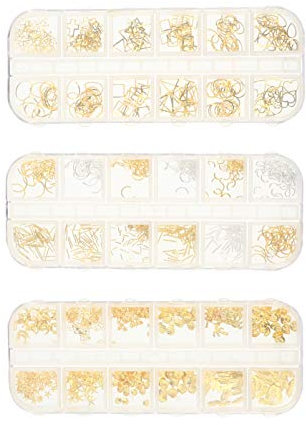 FRCOLOR Boxen Geometrische Nail Art Zubehör Metall-nagel-nieten Für Kreative Maniküre Und Nail Art Dekoration Verschiedenen Designs