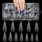 Kiiwah 120 Stück Dual Form Nails, Vollkasko Dual Tips Nägel Transparent Polygel Tips mit Skalenlinien Wiederverwendbar Dual Formen für Nägel für Gel-Maniküre, Nagelstudio und Heimwerker