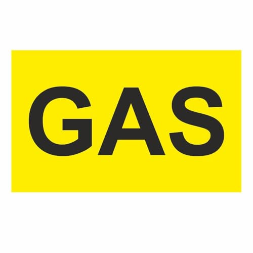 GLOBAL CARTELLO SEGNALETICO - GAS - Adesivo Extra Resistente, Pannello in Forex, Pannello In Alluminio (Adesivo, 10x15 cm)