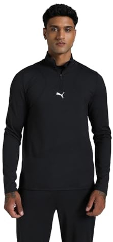 Puma M Cloudspun Puma mit 1/4-Reißverschluss, Schwarz