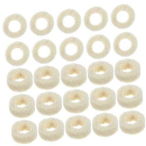 Beige Filzscheiben aus Wollfilz für Abdichtung | Rund, Leicht, als Ersatzteil, 100 Stück-packung, Passend für Ölablassschraube