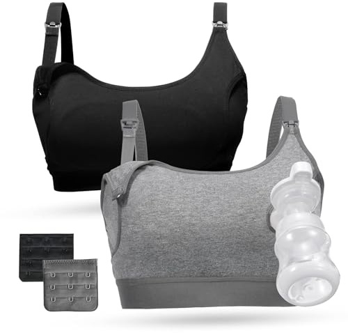 momcozy Handsfree-pump-bh, justerbara bröstpumpar, håll- och amningsbehå, lämplig för amningspumpar av Lansinoh, Philips Avent, Spectra, Evenflo med mera