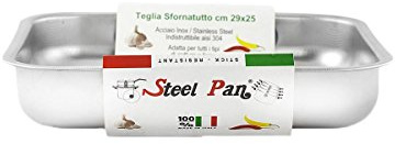 steel pan 14252 Teglia, Stainless Steel, Argento