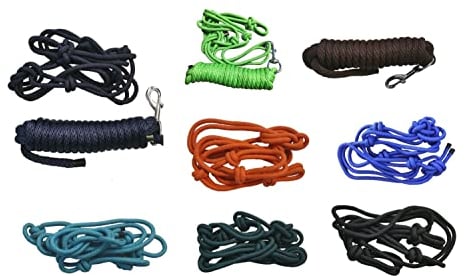 NETPROSHOP Auswahl Knotenhalfter Größe COB oder Strick 4,8m Nylon Einzeln oder Kombiniert, Groesse:Halfter, Farbe:Orange