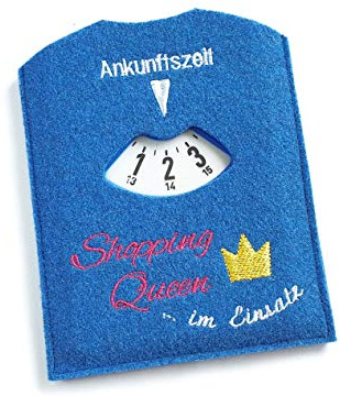 Parkscheibe für Frauen: „Shopping Queen im Einsatz“