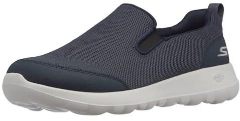 Skechers Men's Go Walk Max Clinched - Athletic Mesh Double Gore Slip on Walking Shoe, Navy Blue, 47