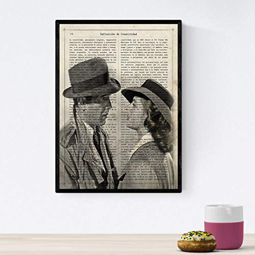Nacnic Poster schreckliche Wahrheit. Alte Blätter Hollywood. Vintage-Design mit Definitionen Film. A4-Format