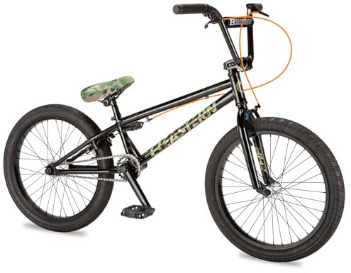 Eastern Bikes Lowdown 20-Inch BMX Bike – Hi-Tensile Steel Frame, Freestyle Stunt Bike for Kids, Teens & Adults – Beginner-Friendly, Durable for Street, Urban & Park Riding. (Black & Camo)