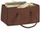 Relaxdays 1 x Kaminholztasche aus Filz, tragbarer Feuerholzkorb, Faltbarer Zeitungshalter HBT: 25 x 25 x 50 cm, Filzkorb, braun