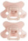 Difrax Tétine 6-18 Mois Natural – Sucette Naissance avec Tétine Silicone - Facile à Accepter - un Apport Optimal d'Air – Tutute Bébé 6 Mois et Plus – Blossom/Rose - 2 Pièces