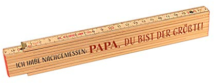 Geschenke 24 Zollstock Du bist der Größte personalisiert (Bester Papa, Braun/Holzfarben) - Geburtstagsgeschenk, Muttertagsgeschenk, Vatertagsgeschenk
