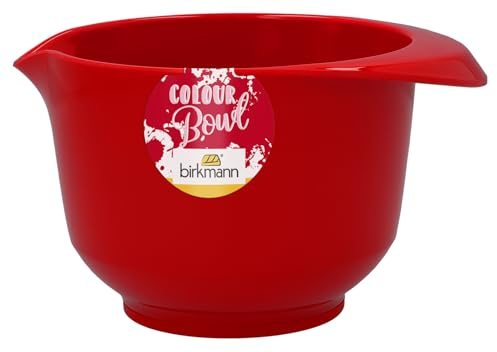 Birkmann, Colour Bowls Rühr- und Servierschüssel, Rot, 0,75 Liter, Melamin, kratzfest, standfest, nachhaltig, 708754