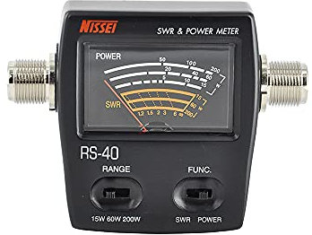 Fumei RS-40 VHF 140-150Mhz UHF 430-450Mhz Dual Band 15/60/200W Power Range SWR/Watt Meter for Two-Way Radio