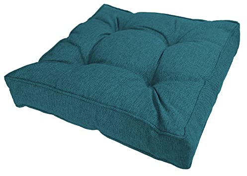 POKAR Cuscini per Divano Cuscini Sedie Cuscini di Seduta Cuscino Lounge da Esterno per mobili e Arredamento da Giardino 50x50x10 cm, Verde Scuro