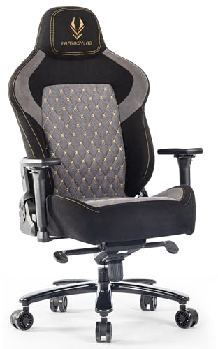 Fantasylab Gaming Stuhl Stoff Ergonomischer Bürostuhl 200kg Belastbarkeit Gamer Stuhl Mit Lendenwirbelstütze Chefsessel Schreibtischstuhl Gaming Chair