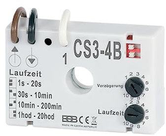 Zeitschalter CS3-4B Unterputz Nachlaufrelais ohne Nulleiter z.B. zu Ventilatoren