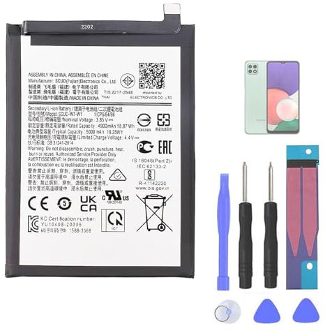 Aousavo EB-BA226ABY Batterie de rechange compatible avec Galaxy A22 5G (A226B) Scud-WT-W1