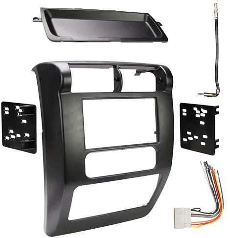 Proscenium PRO-TJRIK1 Kit d'installation radio tout-en-un pour modèles Jeep Wrangler TJ, kit d'installation facile avec faisceau de câblage, adaptateur d'antenne et lunette radio résistante aux